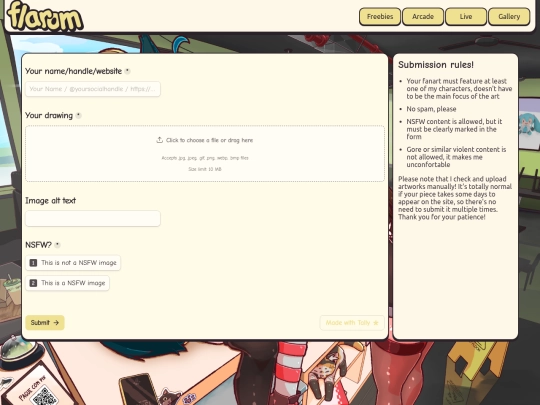 submitart screenshot