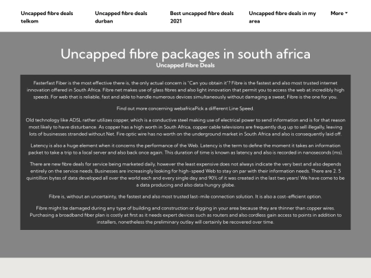 uncapped-fibre-packages-in-south-africa screenshot