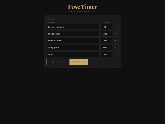 pose-timer screenshot
