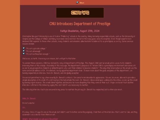 news/cnu-introduces-department screenshot