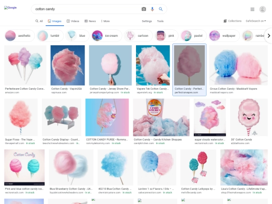 cotton candy - Google Search screenshot