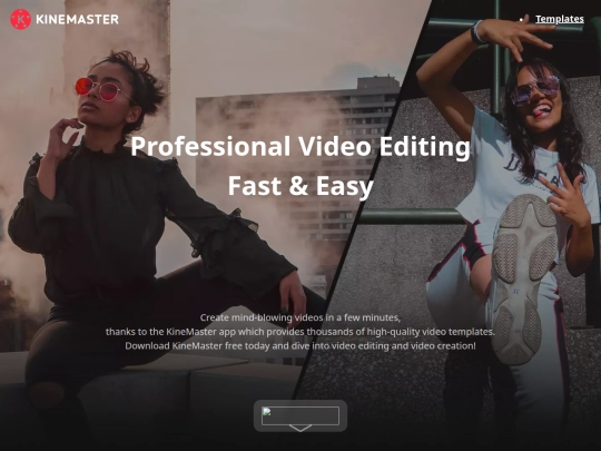 free/applications/kinemaster_pro_html/home screenshot