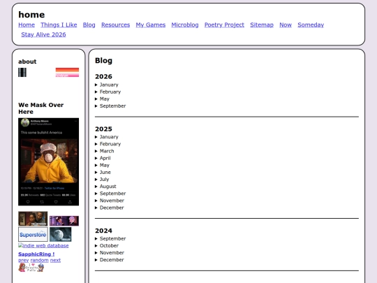 Blog screenshot