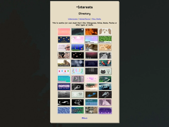 Interests screenshot