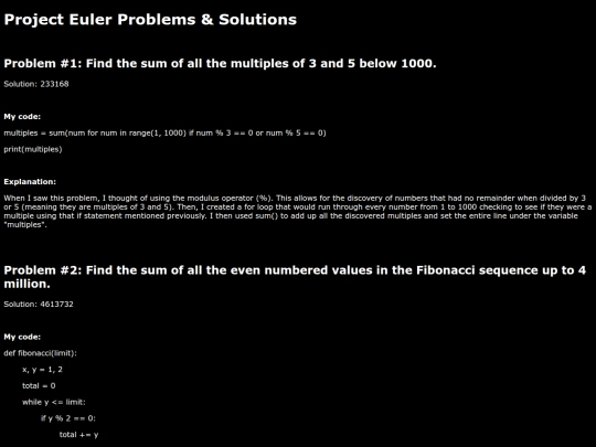 ProjectEuler screenshot