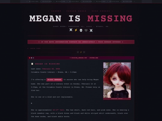 meganismissing screenshot