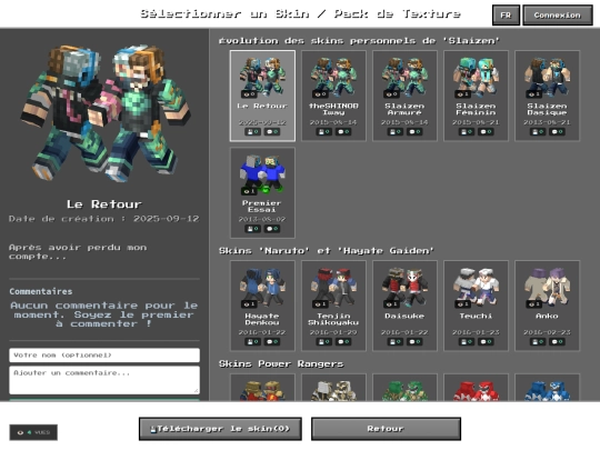 minecraft/skins screenshot