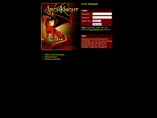 oldweb/battleon.com/ArchKnight-vip screenshot