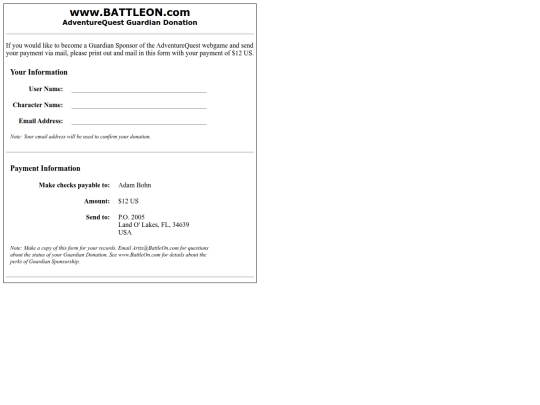 oldweb/battleon.com/View and print our mail in form screenshot