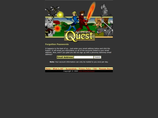 oldweb/battleon.com/aq-lostpassword screenshot