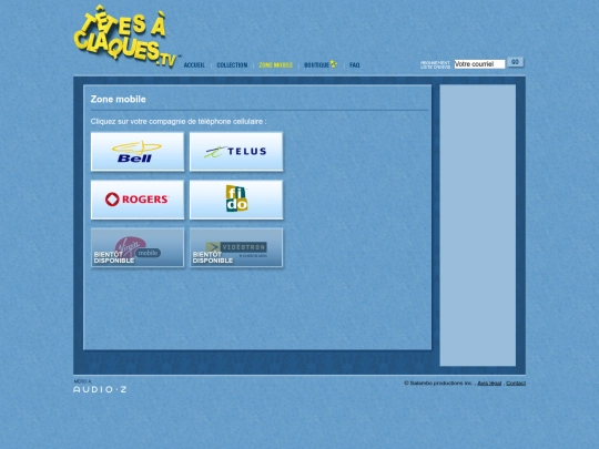 oldweb/tetesaclaques.tv/mobile screenshot