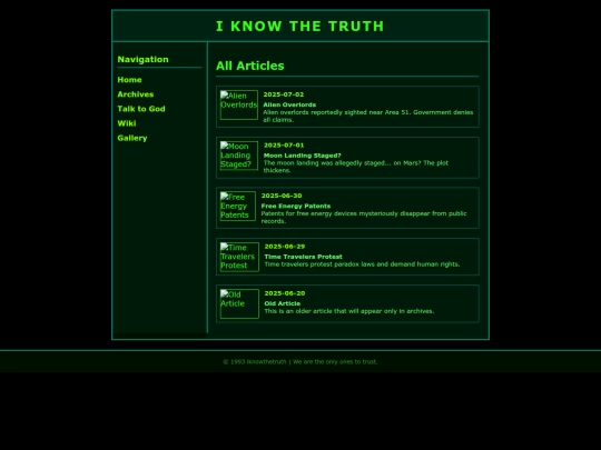 archives screenshot