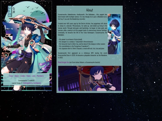 scaramouche/about screenshot