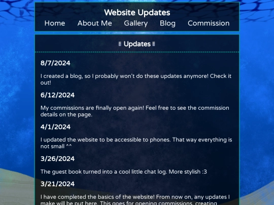 updates screenshot