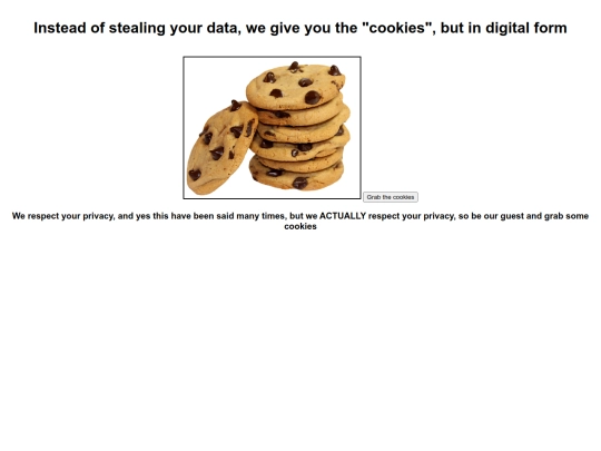 Cookies screenshot