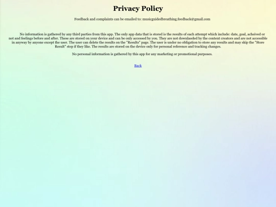 Privacy screenshot