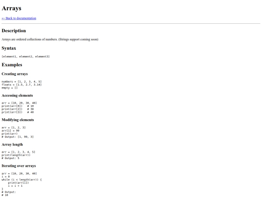 types/arrays screenshot