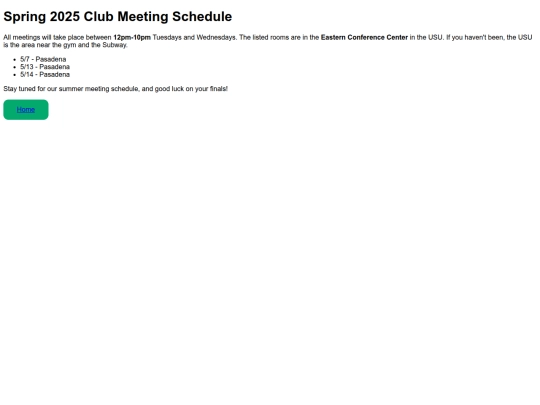 schedule screenshot
