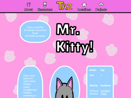 character page/mr kitty/mr kitty page screenshot