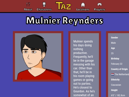 character page/mulnier/mulnier page screenshot