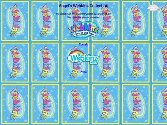 collections/webkinz screenshot