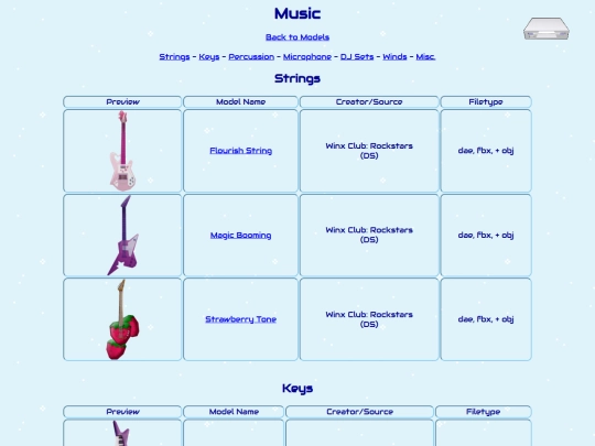 models/music screenshot