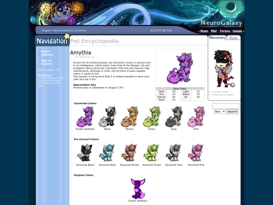 neurogalaxy/pets/amythia screenshot