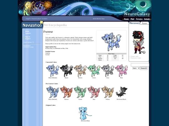 neurogalaxy/pets/fweese screenshot
