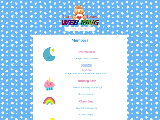 webrings/carebears/members screenshot