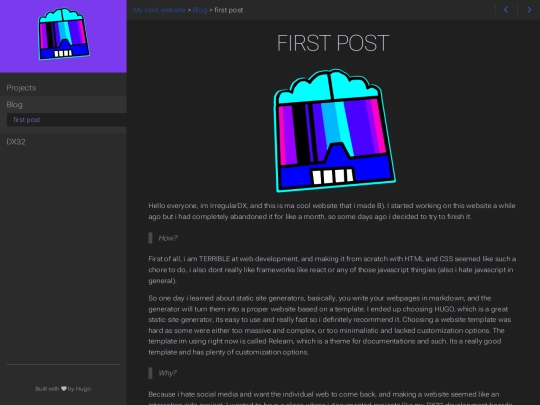blog/introduction screenshot