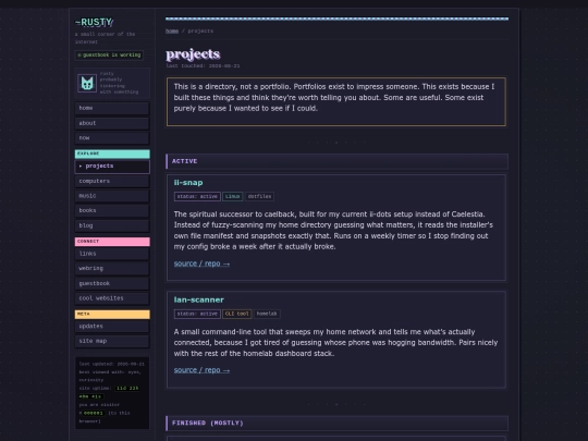 projects screenshot
