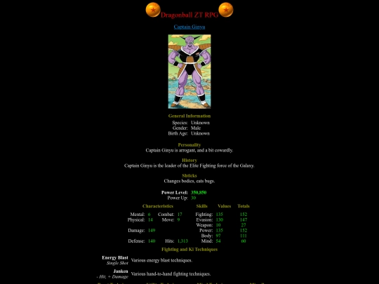 Characters/Enemies/Ginyu screenshot