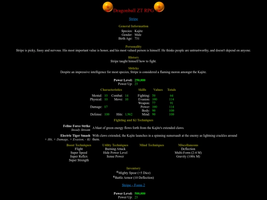 Characters/Examples/Stripe screenshot