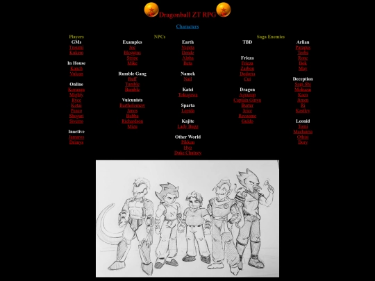 Characters screenshot