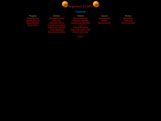 Equipment screenshot