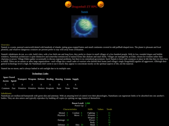 Planets/namek screenshot