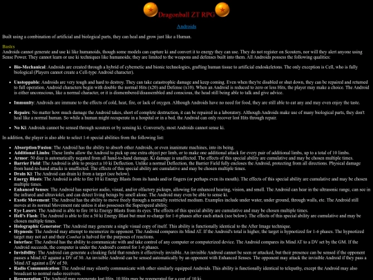 Rules/androids screenshot