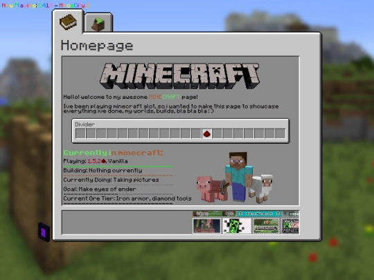 Minecraft/home screenshot