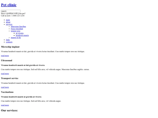 services screenshot