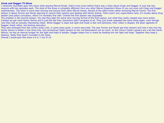 cloakAndDaggerReview screenshot