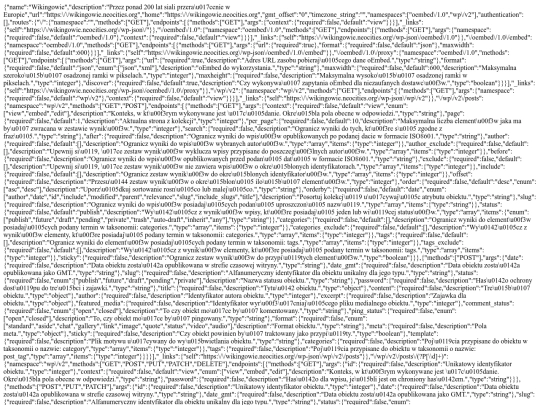 wp-json screenshot