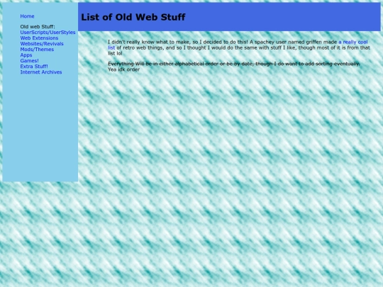 oldwebstuff screenshot