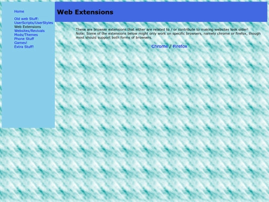 oldwebstuff/extensions screenshot