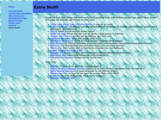 oldwebstuff/extrastuff screenshot
