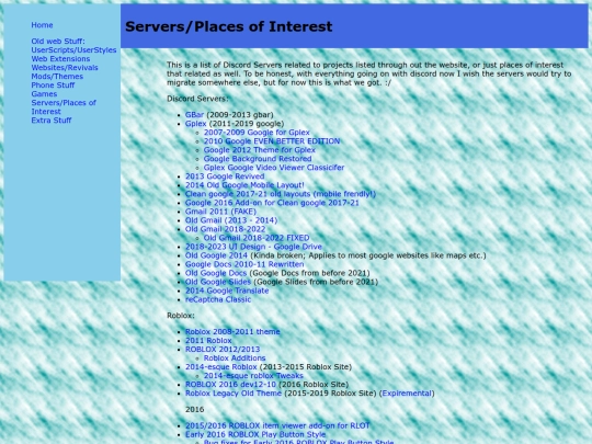 oldwebstuff/servers_places_of_interest screenshot