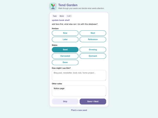 tendgarden screenshot
