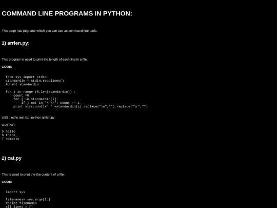 commandline screenshot