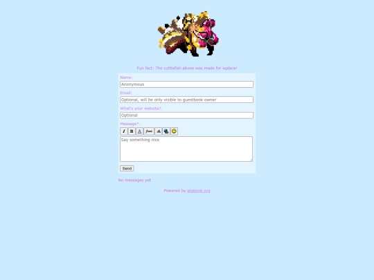 guestbook screenshot