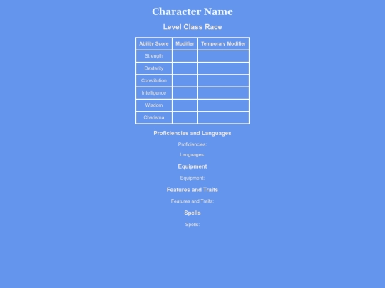 Web Design/Scorecard Assignment/character-sheet screenshot