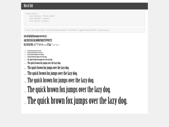 Birch/demo screenshot